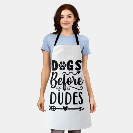 犬とダデス エプロン (着用した状態)