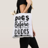犬とダデス トートバッグ (クローズアップ)