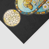 犬とデイジーカラフル、ステンドグラスY8デコパージュ 薄葉紙 (詳細)