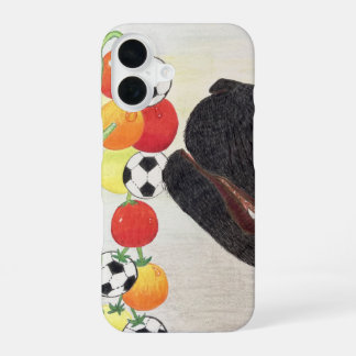犬とトマトのスマホケース iPhone 16ケース