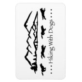 犬とハイキング柔軟な磁石ハスキー マグネット (縦)