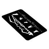 犬とハイキングFlexマグネットブラック マグネット (右側)