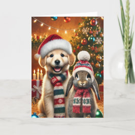 犬とバニーのクリスマスカード シーズンカード