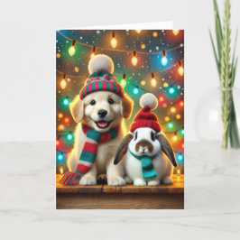 犬とバニーのクリスマスカード シーズンカード