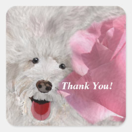 犬とバラ スクエアシール