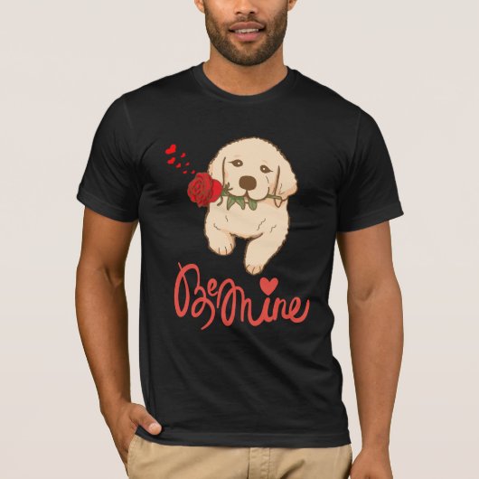 犬とバラ。私のものになる Tシャツ (正面)