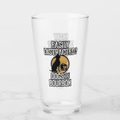犬とバーボンに気が散りやすい タンブラーグラス (裏面)