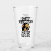 犬とバーボンに気が散りやすい タンブラーグラス (正面)