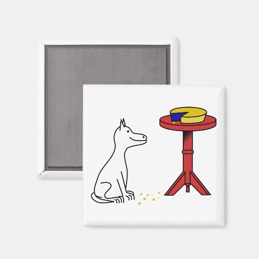 犬とパイ マグネット (正面/裏面)