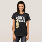 犬とビールが大好き Tシャツ (正面フル)