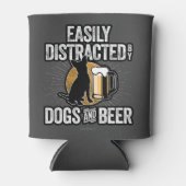 犬とビールクーラーに簡単に気を取られる 缶クーラー (正面)