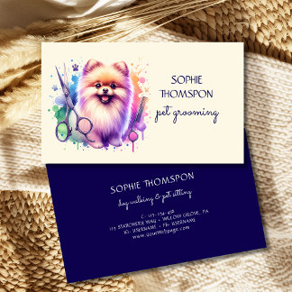 犬とペットのグルーミング 名刺