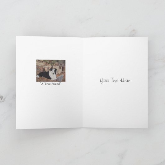 犬とペットの悔やみや弔慰の詩オリジナルはカスタマイズ可能 カード (内部)