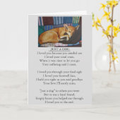 犬とペットの悔やみや弔慰オリジナル詩カード カード (黄色い花)