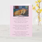 犬とペットの悔やみや弔慰オリジナル詩カード カード (黄色い花)