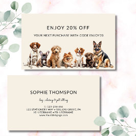 犬とペット犬の歩く 割引カード