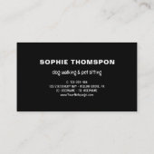 犬とペット犬の歩く 名刺 (裏面)