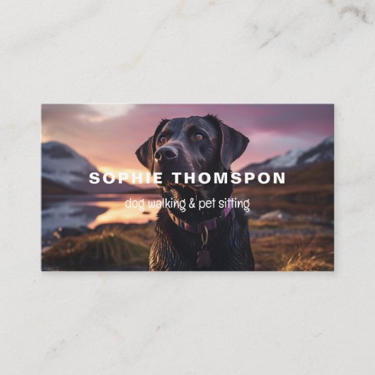 犬とペット犬の歩く 名刺 (正面)