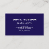 犬とペット犬の歩く 名刺 (裏面)