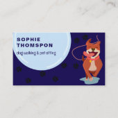 犬とペット犬の歩く 名刺 (正面)