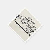 「犬とボート」紙ナプキンスby Willowcatdesign スタンダードカクテルナプキン (角)