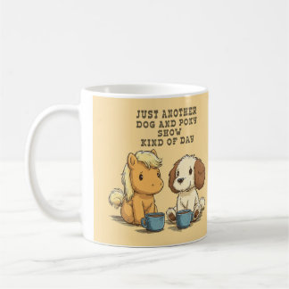 犬とポニーのショーのマグカップ コーヒーマグカップ
