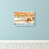 犬とレインボーグラフィティ キャンバスプリント (インサイチュ (ウッドフロア))