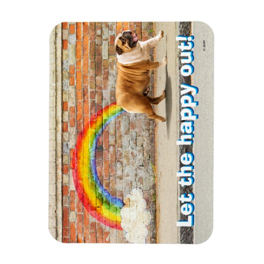 犬とレインボーグラフィティ マグネット (縦)