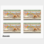 犬とレインボーグラフィティ 長方形シール (シート)