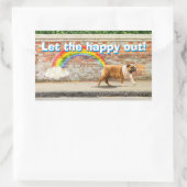 犬とレインボーグラフィティ 長方形シール (バッグ)