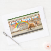 犬とレインボーグラフィティ 長方形シール (封筒)