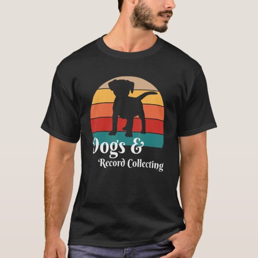 犬とレコードの収集 Tシャツ (正面)