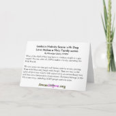 犬とレズビアンのクリスマスカード シーズンカード (裏面)