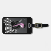 犬とレディーアットカフェラゲージタグ ラゲッジタグ (正面横)