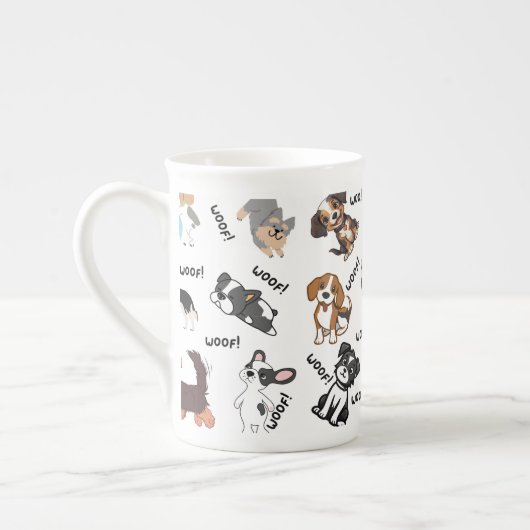犬とワォフ   ボーンチャイナマグカップ (左)