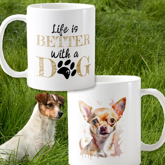 犬と一緒が一番 チワワ ギフト コーヒーマグカップ