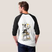 犬と一緒が最高！かわいい犬好きグラフィック Tシャツ (裏面フル)