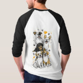 犬と一緒が最高！かわいい犬好きグラフィック Tシャツ (裏面)