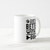 犬と一緒が最高 コーヒーマグカップ (正面右)