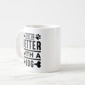 犬と一緒が最高 コーヒーマグカップ (正面左)