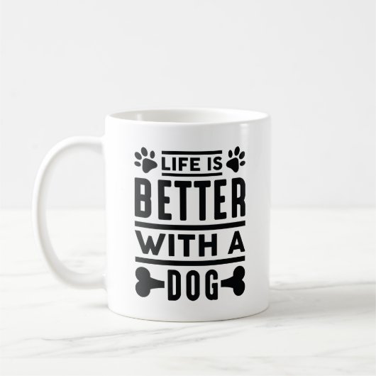 犬と一緒が最高 コーヒーマグカップ (左)