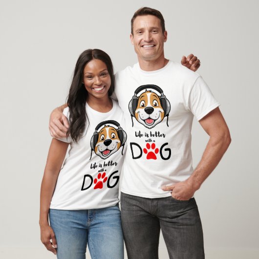 犬と一緒が最高 Tシャツ (ユニセックス)