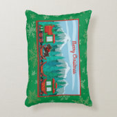 犬と一緒にクリスマストレイン アクセントクッション (正面(垂直))