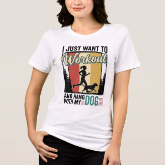 犬と一緒にトレーニング ヴィンテージランニングTシャツデザイン_1 トライブレンドTシャツ