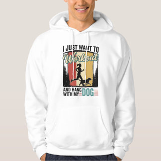 犬と一緒にトレーニング ヴィンテージランニングTシャツデザイン_1 パーカ