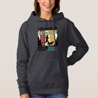 犬と一緒にトレーニング ヴィンテージランニングTシャツデザイン_1 パーカ