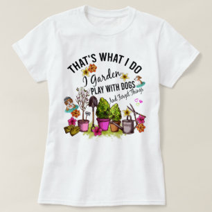 犬と一緒に庭遊に遊ぶ忘れこと Tシャツ