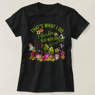 犬と一緒に庭遊に遊ぶ忘れこと Tシャツ