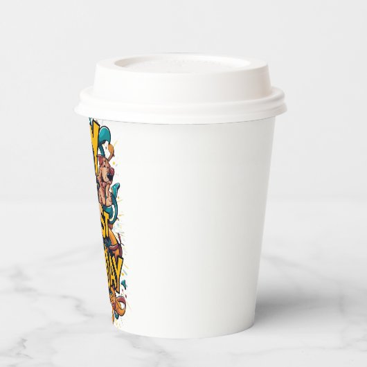 犬と一緒に生まれて1回目の誕生日 紙コップ (左)