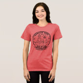 犬と一緒のホームヨガでナマステ トライブレンドTシャツ (正面全面)